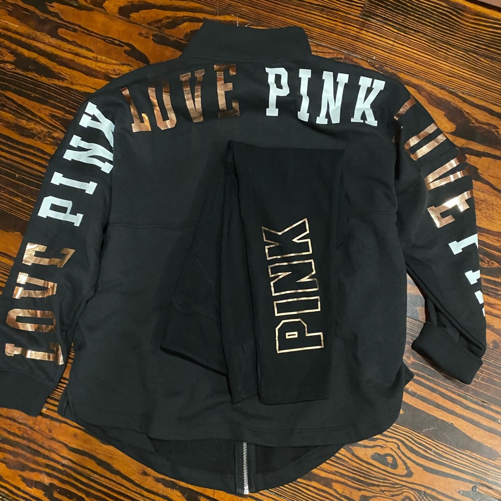 PINK zip up set size L